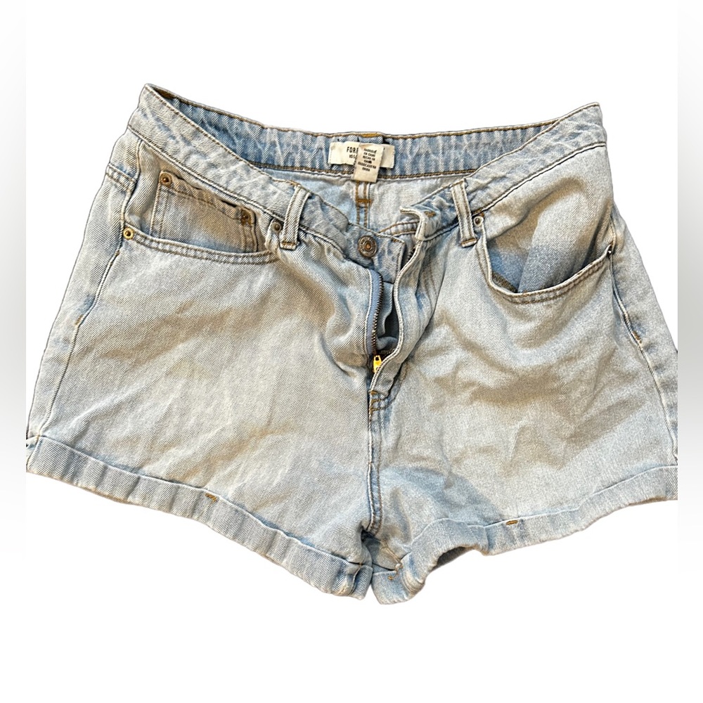 High-waist Denim Shorts